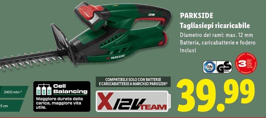 Parkside - Tagliasiepi Ricaricabile