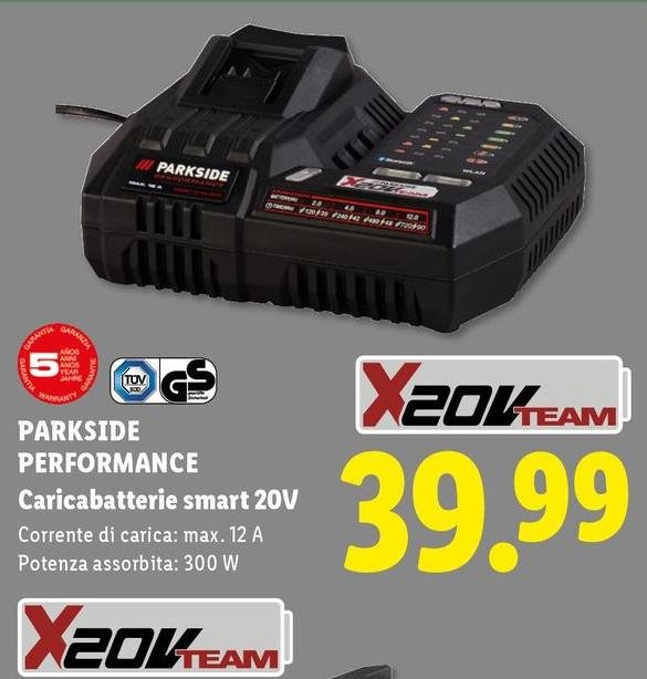 Parkside Performance - Caricabatterie Smart 20V
