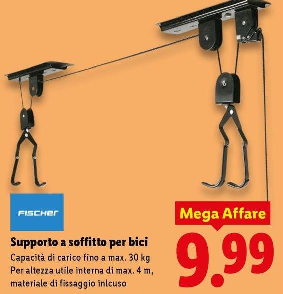 Fischer - Supporto A Soffitto Per Bici