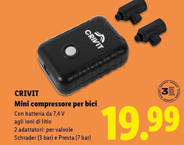 Crivit - Mini Compressore Per Bici