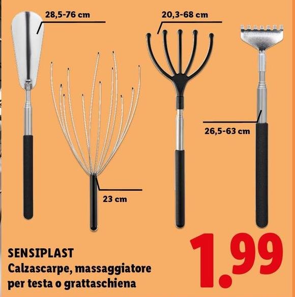 Sensiplast - Calzascarpe, Massaggiatore Per Testa O Grattaschiena