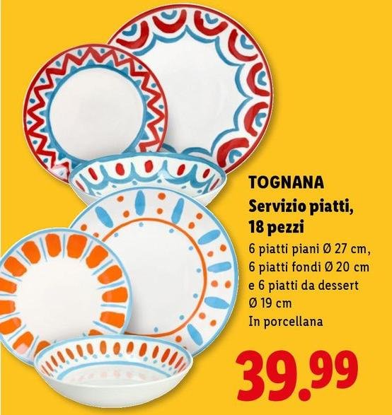 Tognana - Servizio Piatti, 18 Pezzi