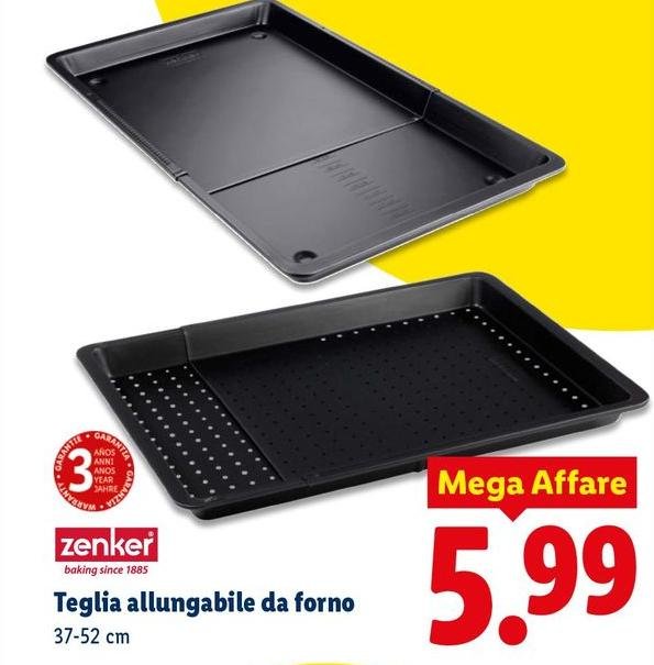 Zenker - Teglia Allungabile Da Forno 37-52 Cm