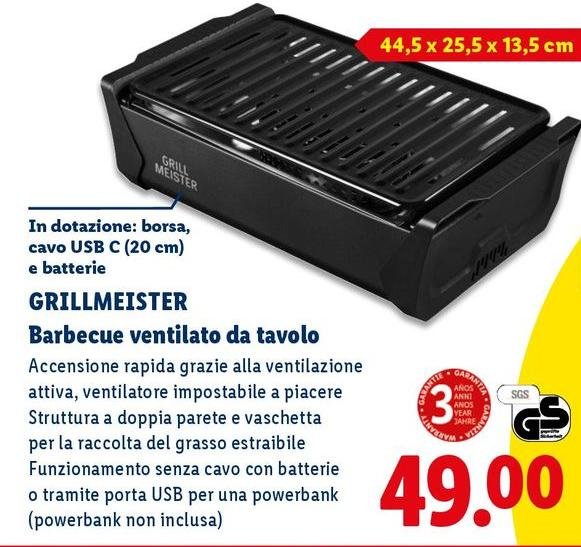 Grillmeister - Barbecue Ventilato Da Tavolo