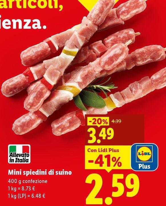 Mini Spiedini Di Suino 400 G Confezione