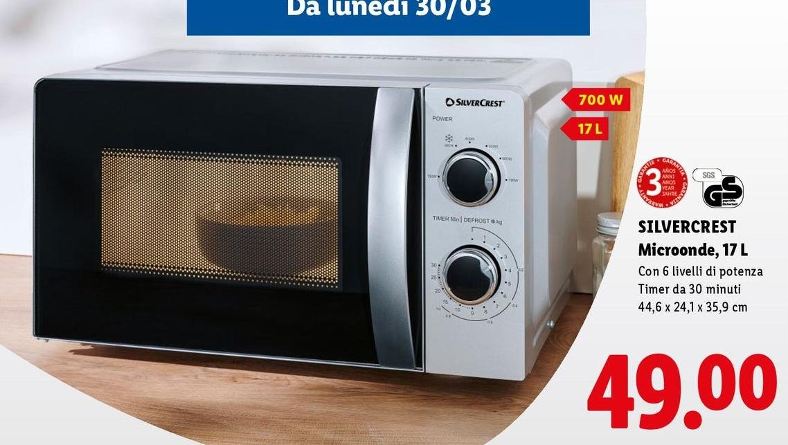 Silvercrest - Microonde, 17 L