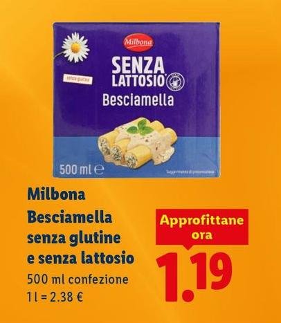 Milbona - Besciamella Senza Glutine E Senza Lattosio