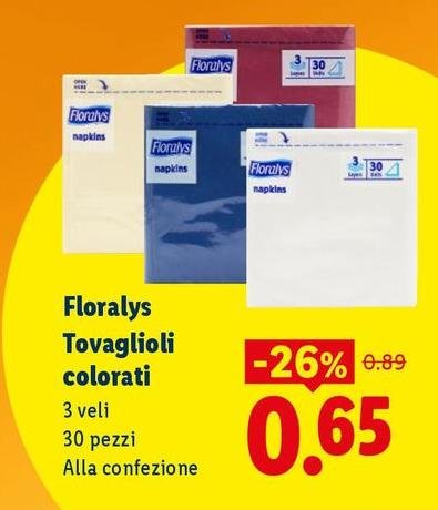 Floralys - Tovaglioli Colorati