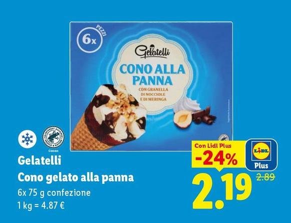 Gelatelli - Cono Gelato Alla Panna