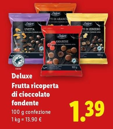 Deluxe - Frutta Ricoperta Di Cioccolato Fondente