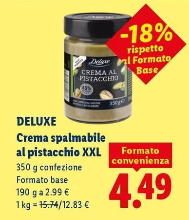 Deluxe - Crema Spalmabile Al Pistacchio XXL