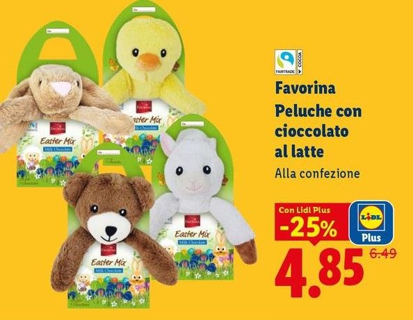 Favorina - Peluche Con Cioccolato Al Latte