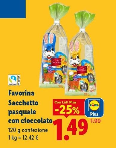 Fairtrade - Savorina Sacchetto Pasquale Con Cioccolato