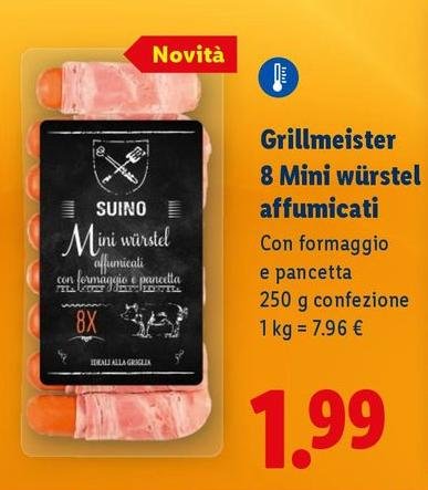 Grillmeister -  8 Mini Wurstel Affumicati