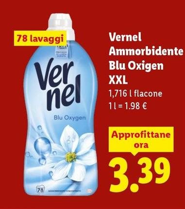 Vernel - Ammorbidente Blu Oxigen XXL