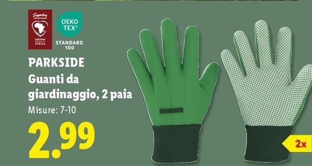 Parkside - Guanti Da Giardinaggio, 2 Paia