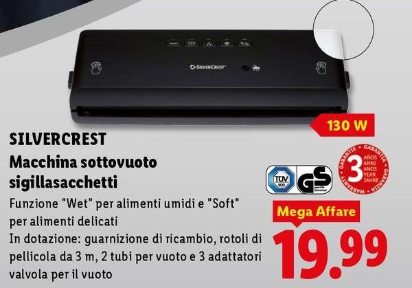 Silvercrest - Macchina Sottovuoto Sigillasacchetti