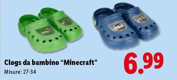 Clogs Da Bambino "Minecraft"