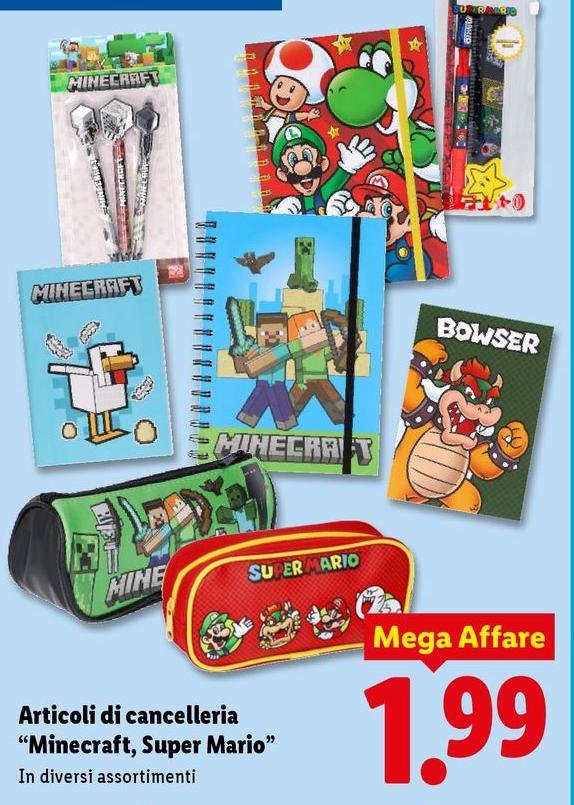 Articoli Di Cancelleria "Minecraft, Super Mario"