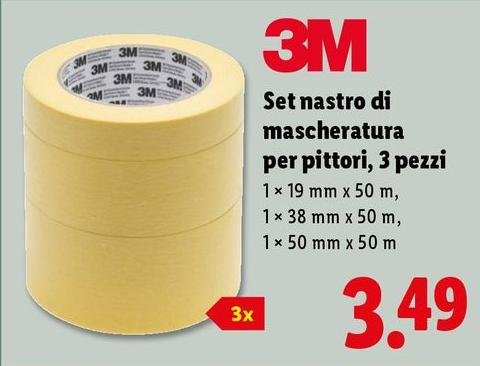 3M - Set Nastro Di Mascheratura Per Pittori, 3 Pezzi