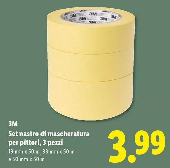 3M - Set Nastro Di Mascheratura Per Pittori, 3 Pezzi