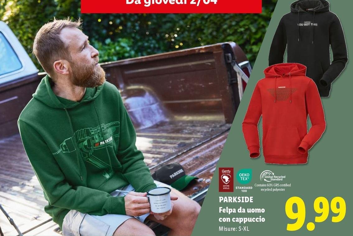 Parkside - Felpa De Uomo Con Cappuccio