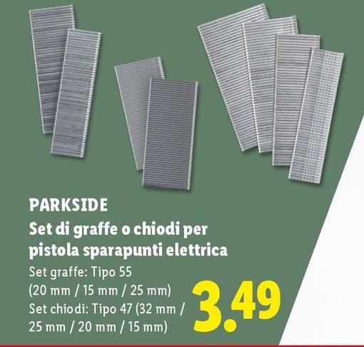 Parkside - Set Di Grafite O Chiodi Per Pistola Sparapunti Elettrica