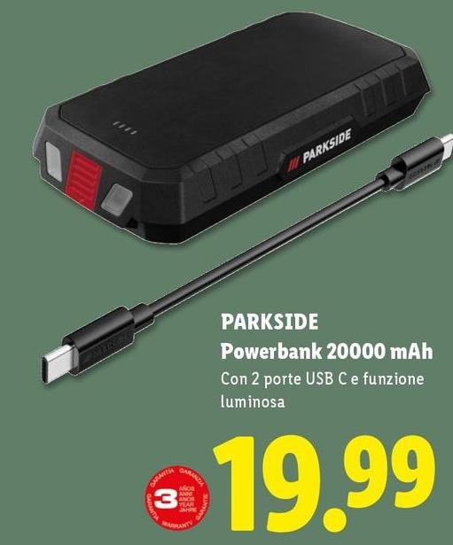 Parkside - Powerbank 20000 Mah