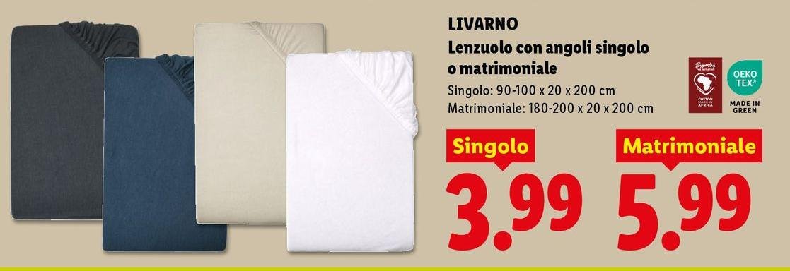 Livarno - Lenzuolo Con Angoli Singolo O Matrimoniale