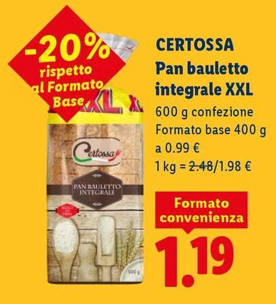 Certossa - Pan Bauletto Integrale XXL