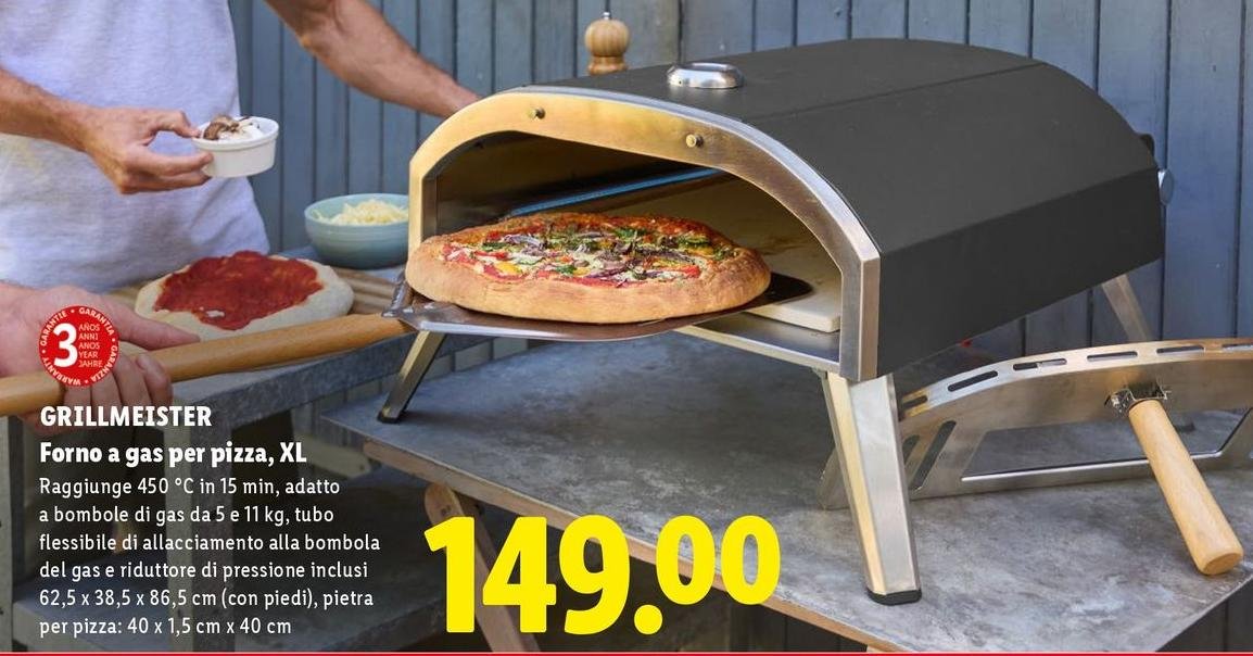 Grillmeister - Forno A Gas Per Pizza, Xl