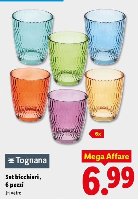 Tognana - Set Bicchieri, 6 Pezzi