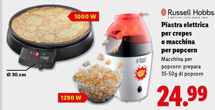 Russell Hobbs - Piastra Elettrica Per Crepes O Macchina Per Popcorn