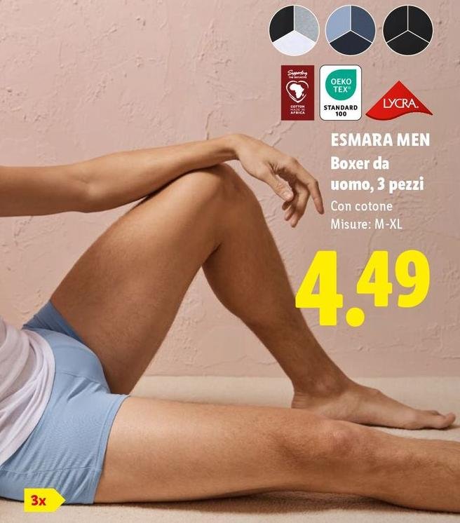 Esmara Men - Boxer Da Uomo, 3 Pezzi