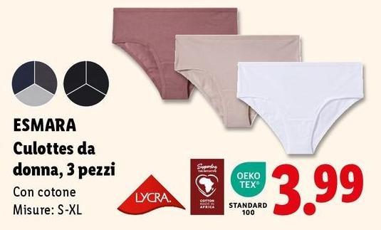 Esmara - Culottes Da Donna, 3 Pezzi