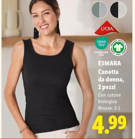 Esmara - Canotta Da Donna, 2 Pezzi