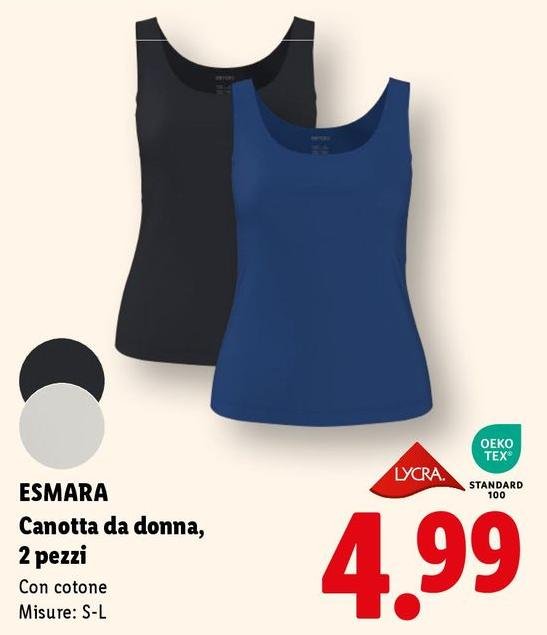 Esmara - Canotta Da Donna, 2 Pezzi