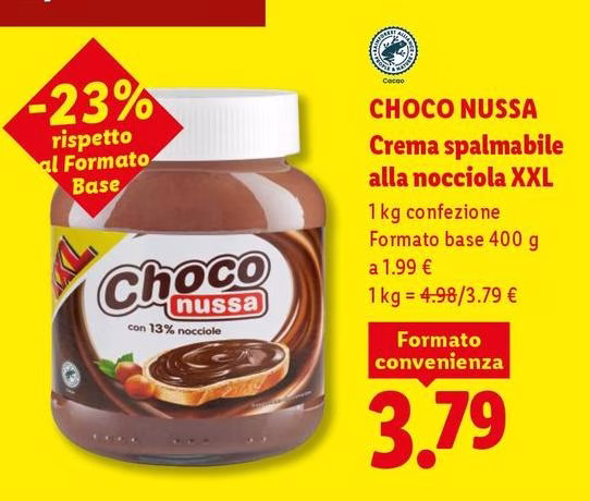 Choco Nussa - Crema Spalmabile Alla Nocciola Xxl