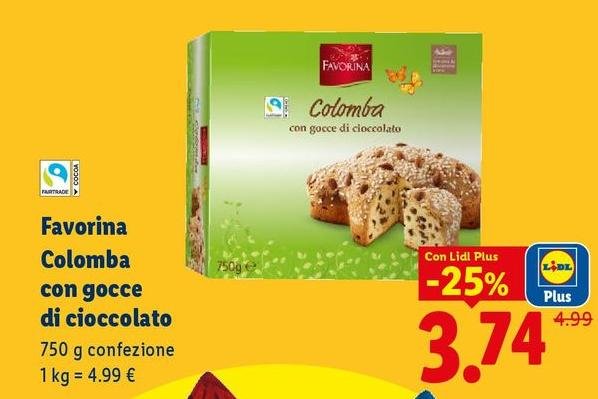 Favorina - Colomba Con Gocce Di Cioccolato
