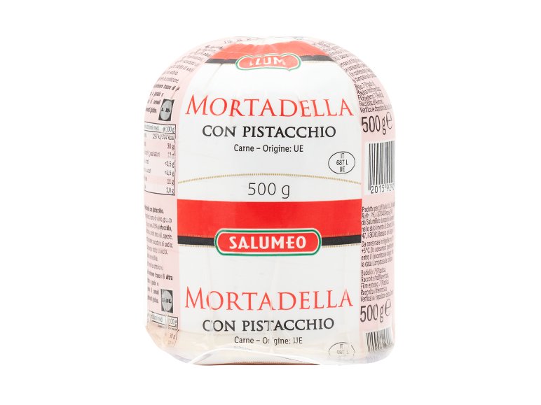 Mortadella al trancio con pistacchio