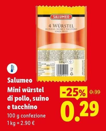 Salumeo - Mini Würstel Di Pollo/Suino E Tacchino