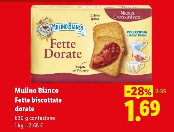 Mulino Bianco - Fette Biscottate Dorate
