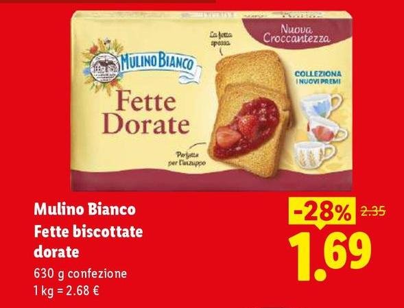 Mulino Bianco - Fette Biscottate Dorate