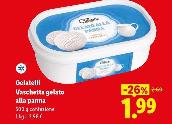 Gelatelli - Vaschetta Gelato Alla Panna