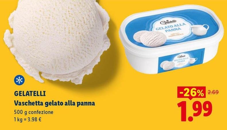 Gelatelli - Vaschetta Gelato Alla Panna