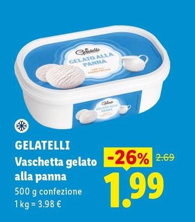 Gelatelli - Vaschetta Gelato Alla Panna