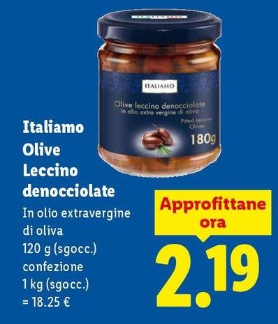 Italiamo - Olive Leccino Denocciolate