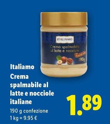 Italiamo - Crema Spalmabile Al Latte E Nocciole Italiane