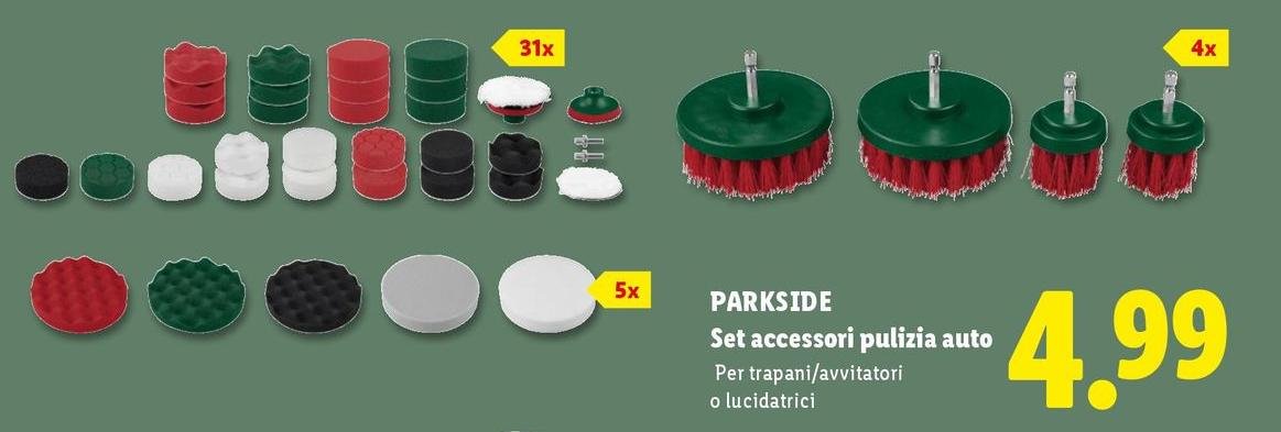 Parkside - Set Accessori Pulizia Auto