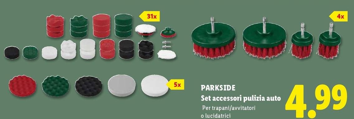 Parkside - Set Accessori Pulizia Auto